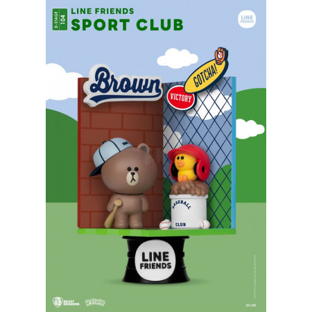 Line Friends D-Stage PVC Diorama Sport Club Closed Box Version 16 cm